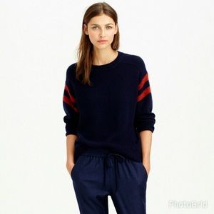 J.Crew Collection |Cashmere sweater varsity stripe